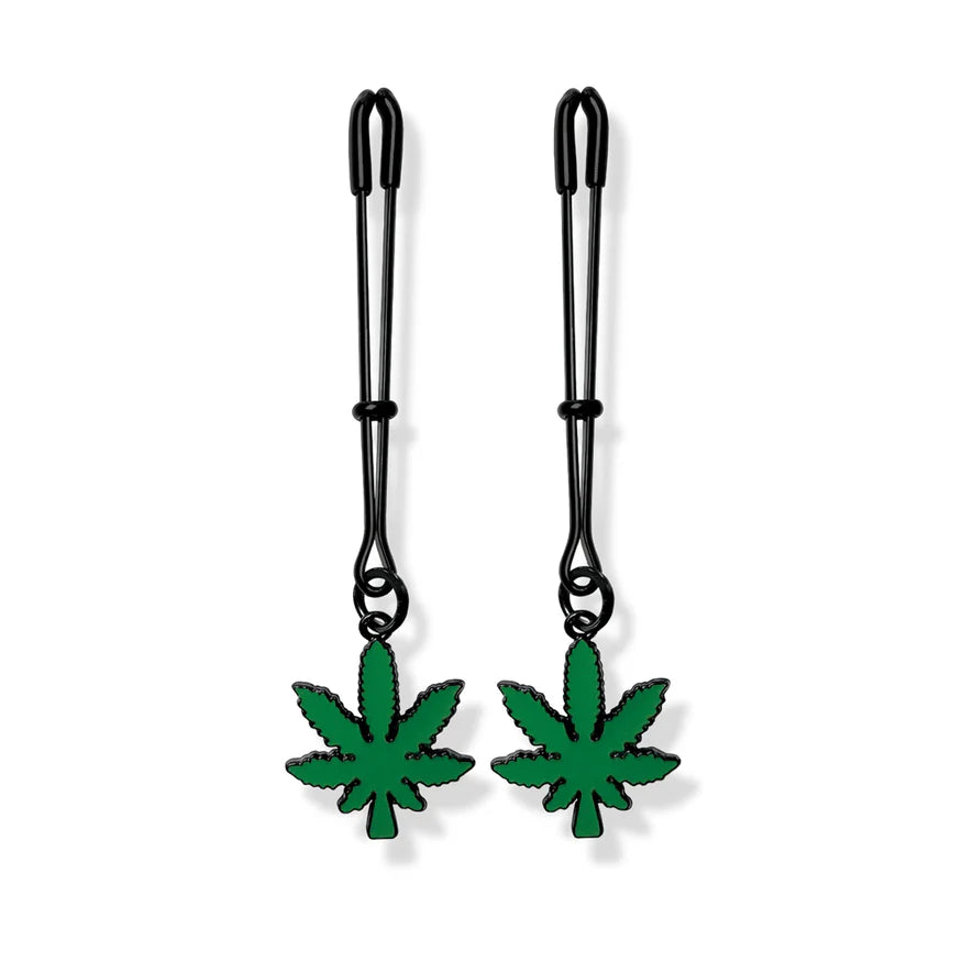 Stoner Vibes Marijuana Leaf Nipple Clamps
