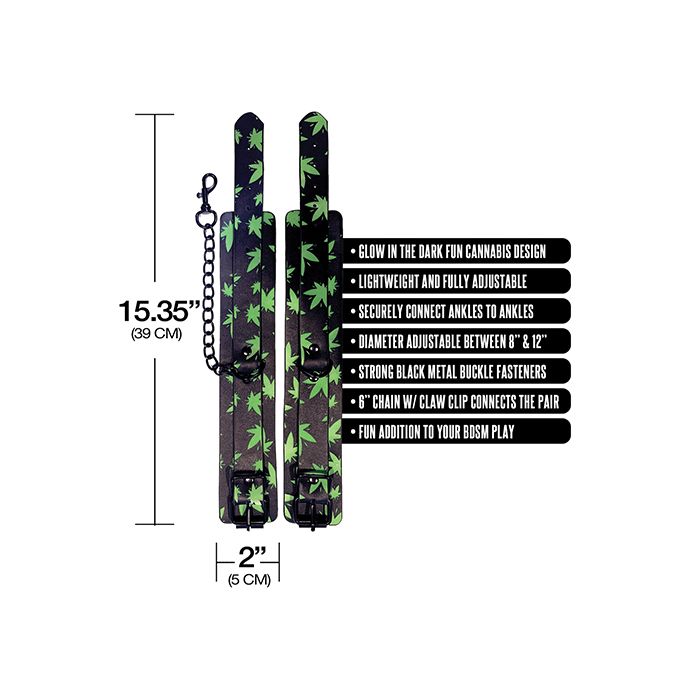 Stoner Vibes Glow in the Dark Wrist Cuffs