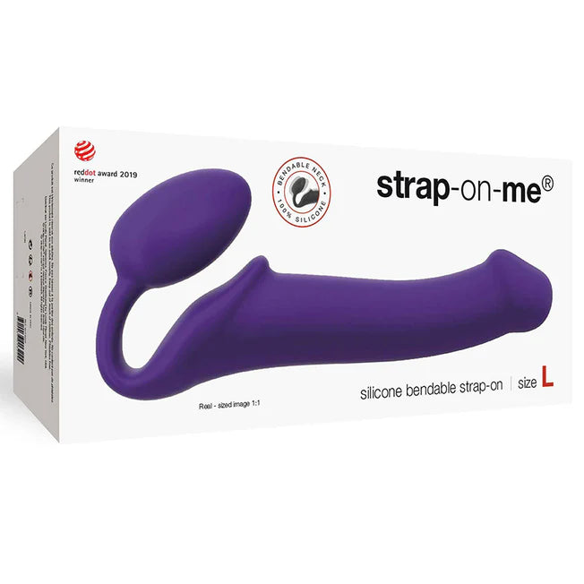 Strap-On-Me Semi-Realistic Bendable Strap-On Purple Size L