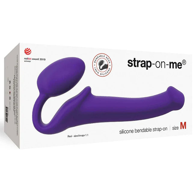Strap-On-Me Semi-Realistic Bendable Strap-On Purple Size M