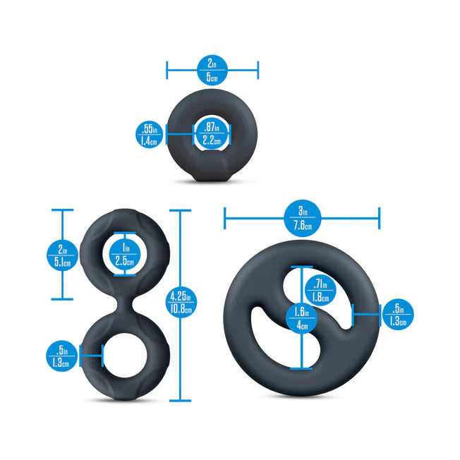 Throttle 3 Cockring Set Performance Plus