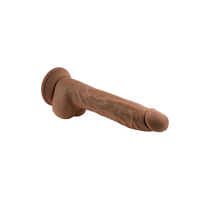 Thrust In Me Thrusting Vibrating 9.25 in. Silicone Dildo