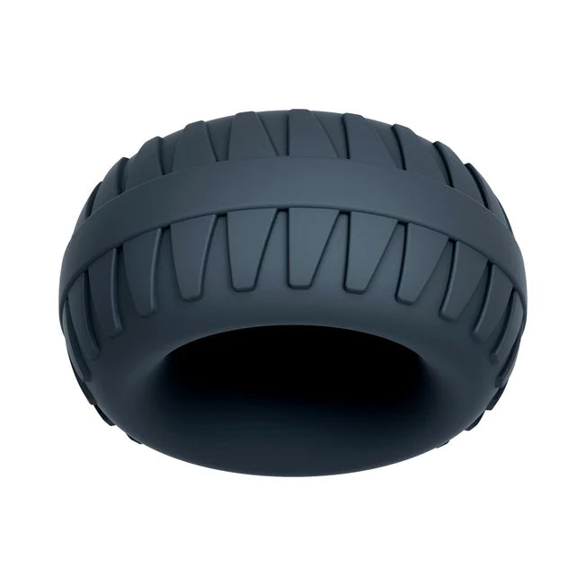 Black silicone Traction cockring that looks like tire