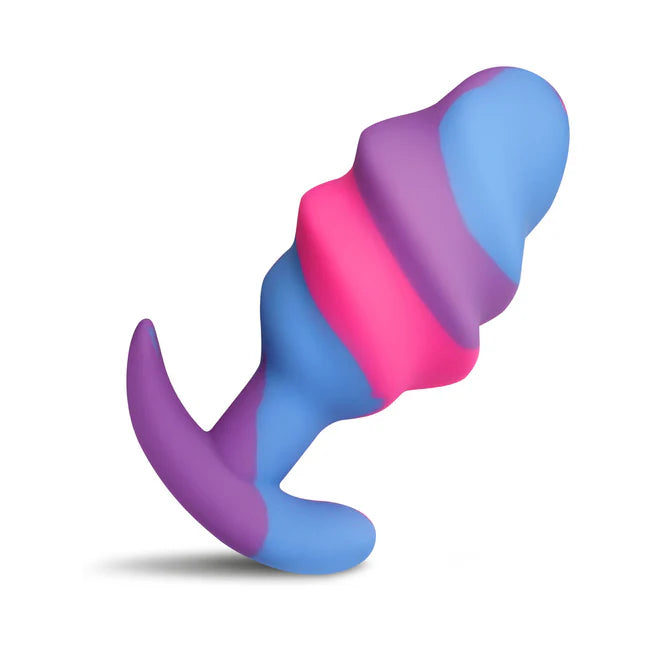 Large Unicorn Swirl Silicone Butt Plug