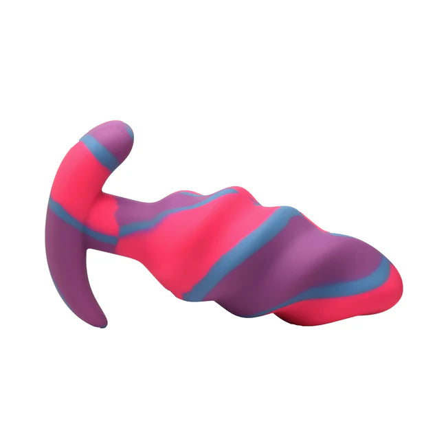 Medium Unicorn Swirl Silicone Butt Plug