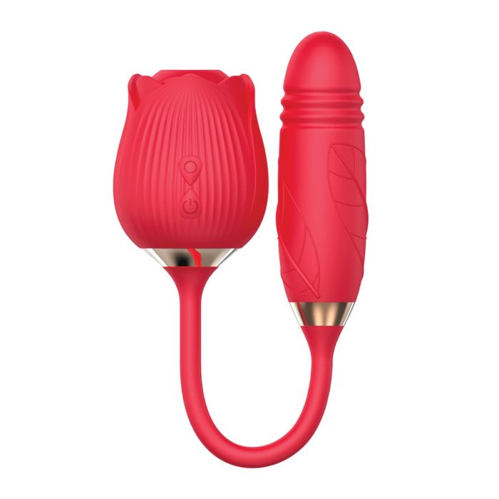 Wild Rose & Thruster Vibrator in Red