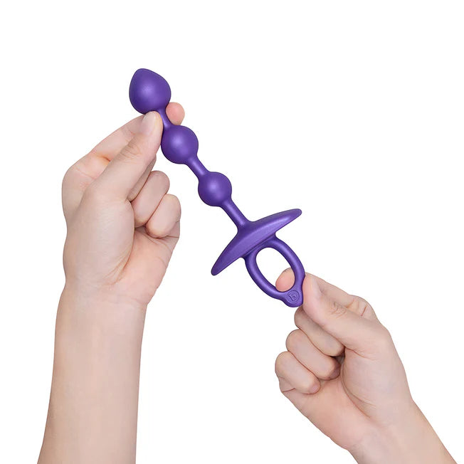 Butties Zip Purple Silicone Anal Beads