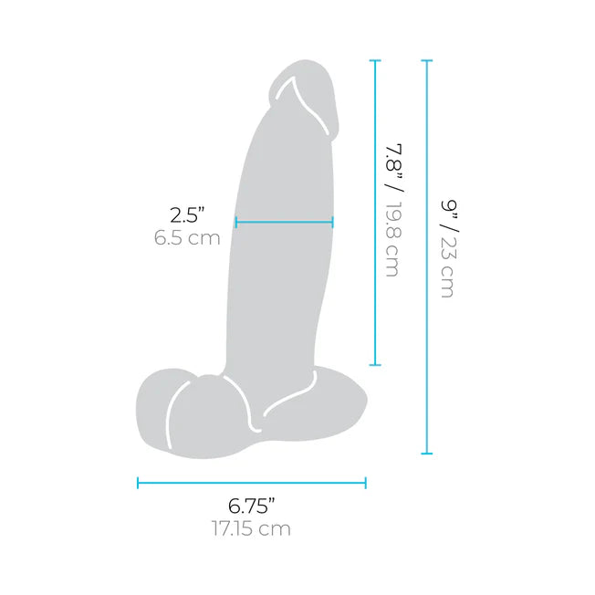 Slipskin Realistic Girthy 9 Inch Dildo