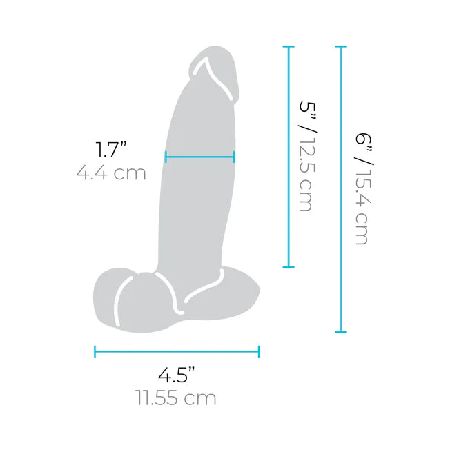 Slipskin Realistic Girthy Silicone Dildo 6 inch