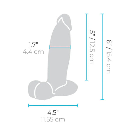 Slipskin Realistic Girthy Silicone Dildo 6 inch