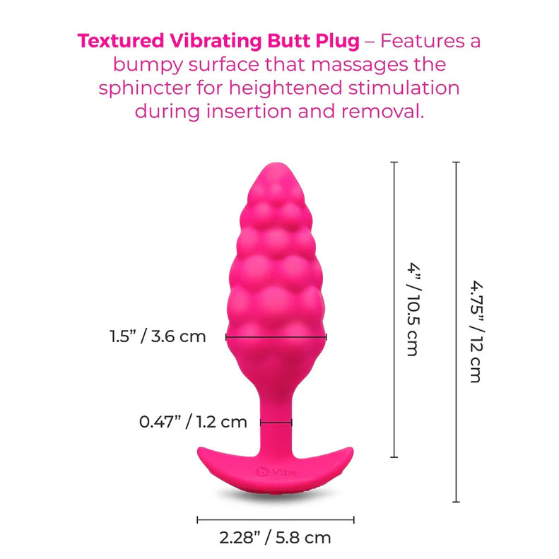 dimensions of b-vibe bump butt plug