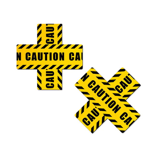 Crossed Caution Tape Pasties