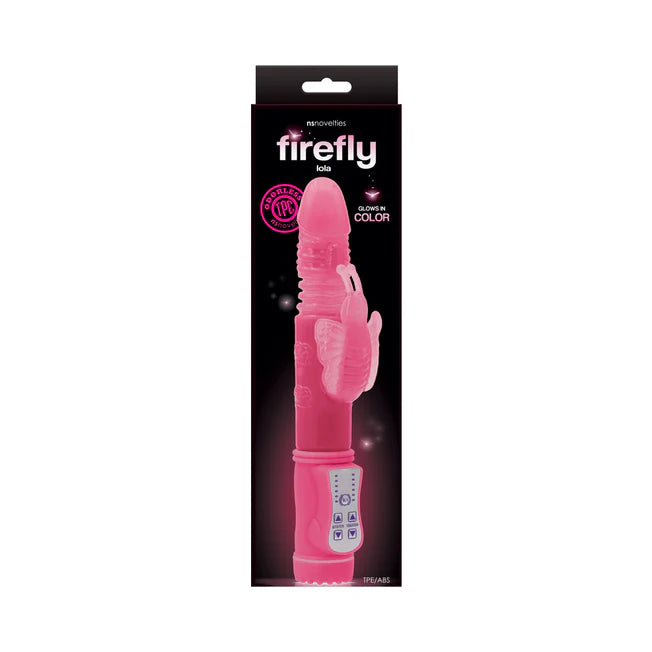 Firefly Lola Thrusting Butterfly Dual Stimulator - Pink