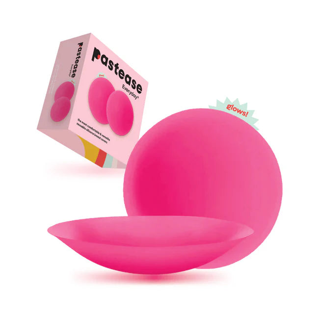 Neon Pink Glow Silicone Nipple Covers
