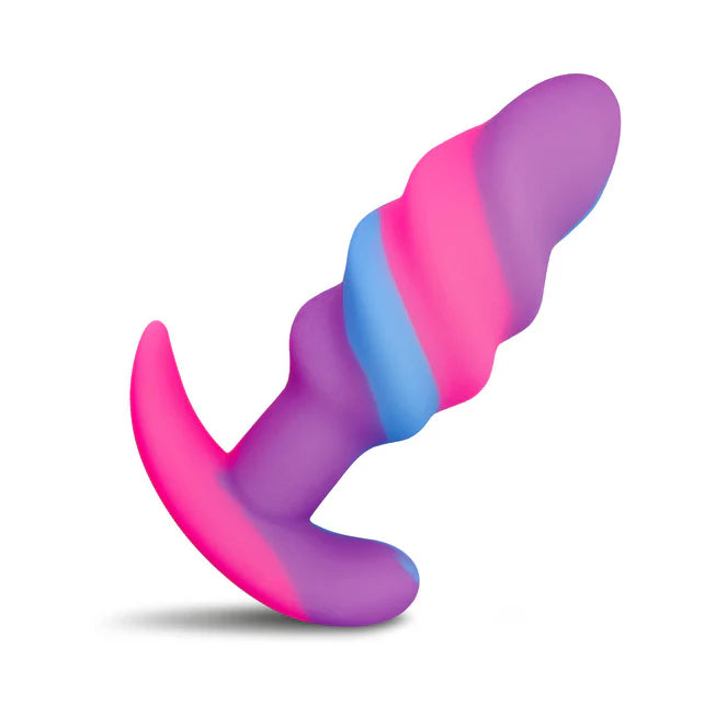 Small Unicorn Swirl Silicone Butt Plug