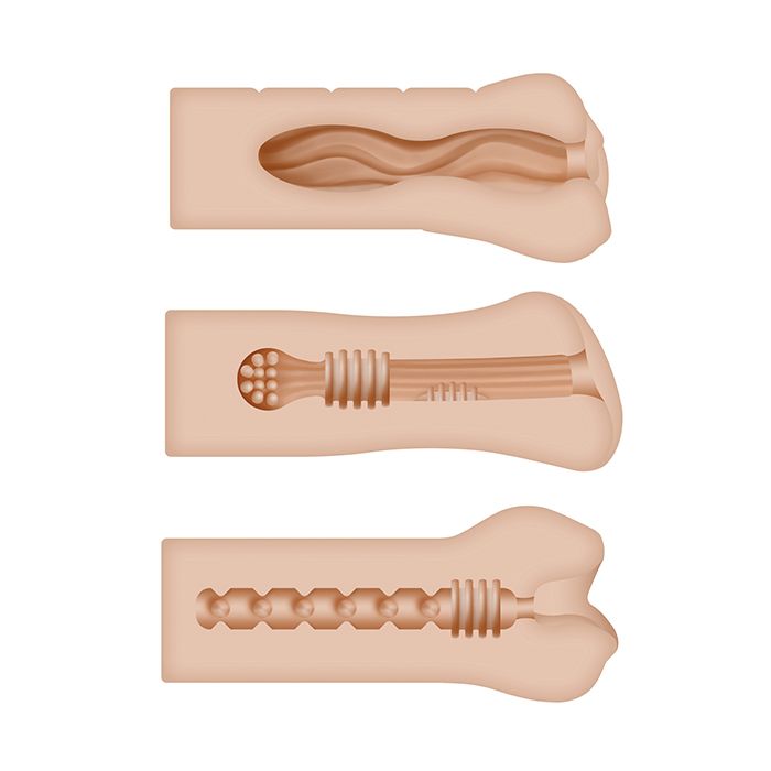Selopa Party Pack Strokers 3 Pack - Light -Tan