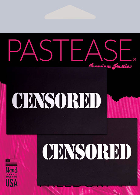 Pastease Censored: Black Censor Bars Nipple Pasties