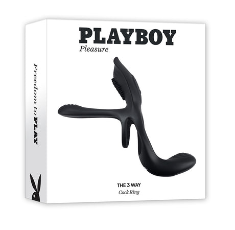 Playboy The 3 Way Remote Controlled Vibrating Cockring with Stimulator