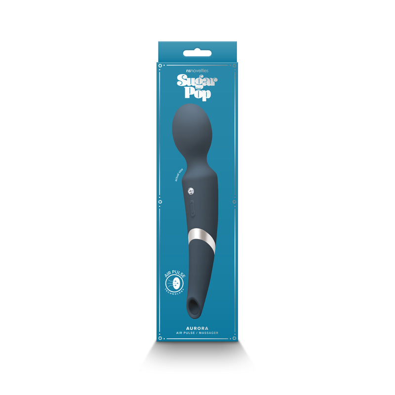 Sugar Pop Aurora Air Pulse and Wand Massager - Blue - Pink