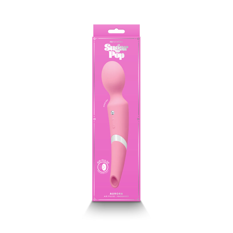 Sugar Pop Aurora Air Pulse and Wand Massager - Blue - Pink