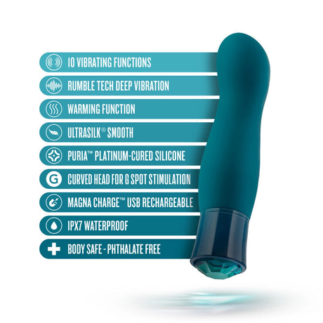 Oh My Gem Fierce Warming Tapered Vibrator with Diamond