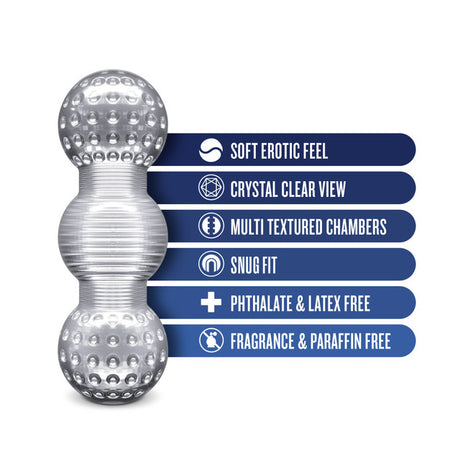 RIZE! Feelz Multi-Chambered Clear Stroker