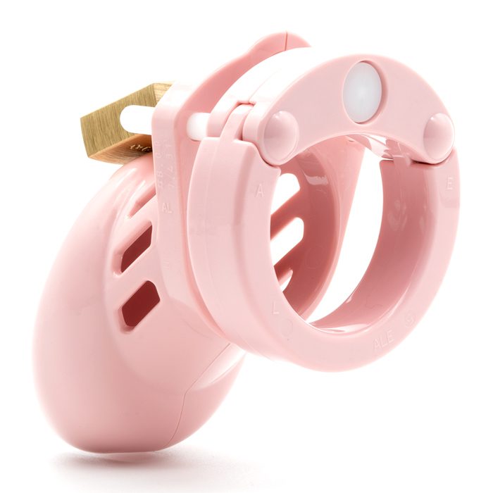 CB-6000S 2.5" Chastity Cock Cage Kit - Clear - Pink