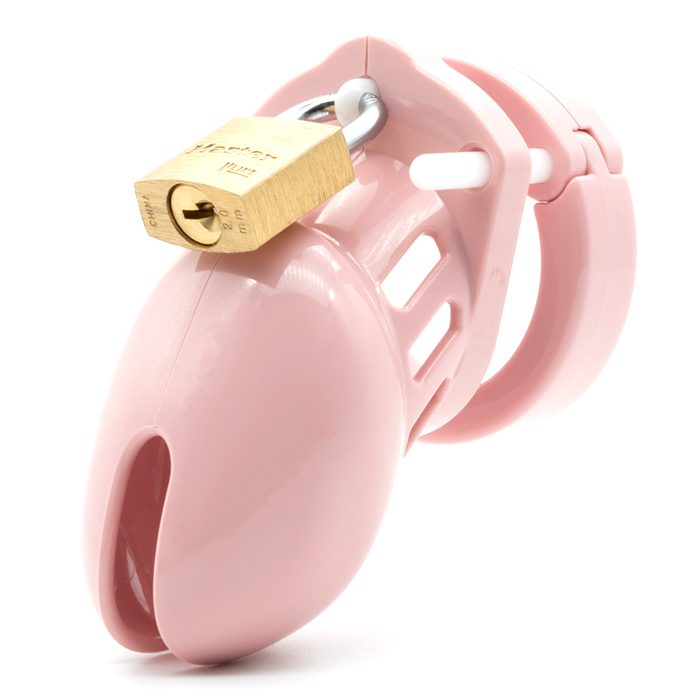 CB-6000S 2.5" Chastity Cock Cage Kit - Clear - Pink