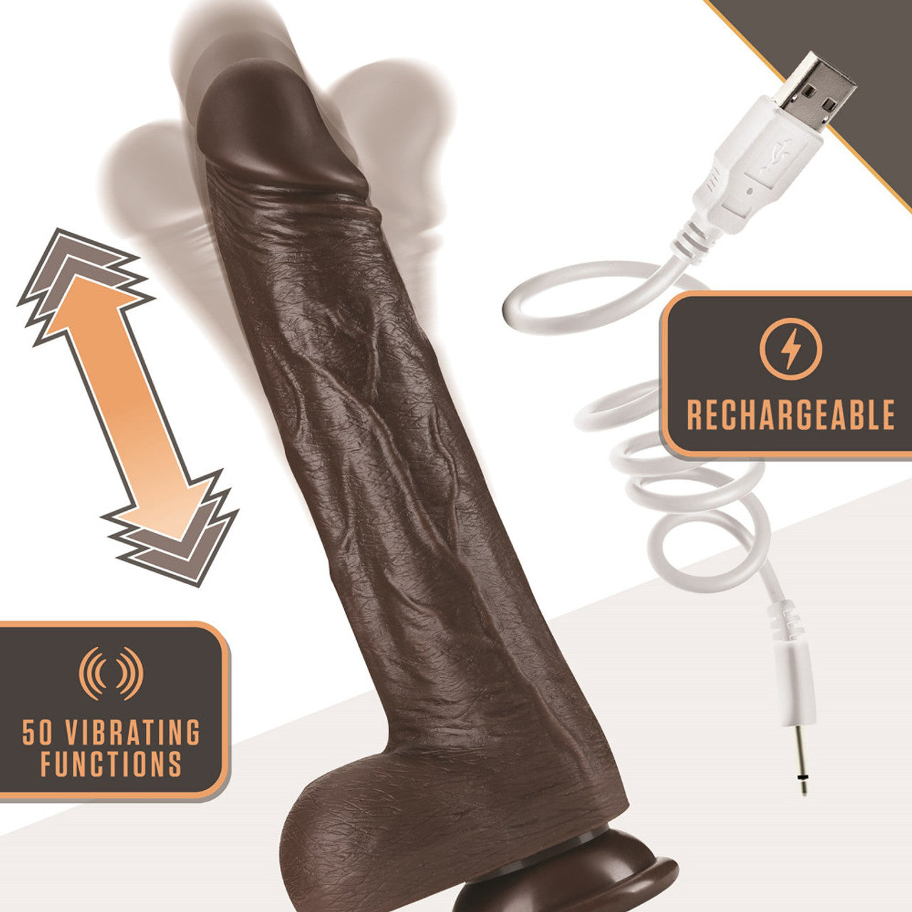 Dr. Skin Silicone Dr. Murphy Remote-Controlled 8 in. Thrusting Dildo