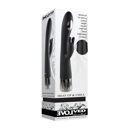 Evolved Heat Up & Chill Heating/Cooling Rabbit Dual Stimulator Vibrator