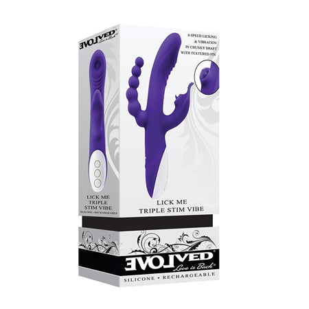 Evolved Lick Me Dual Entry Triple Stimulator Rechargeable Vibrator