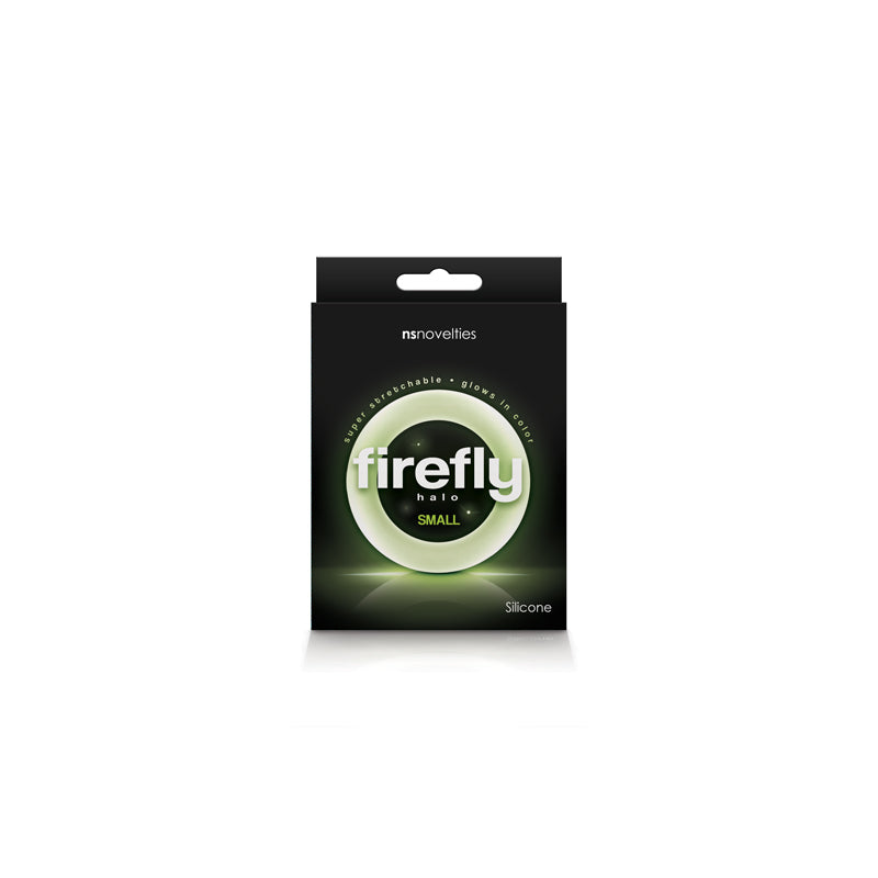 Firefly Halo Glow In The Dark Clear Cock Ring - Small