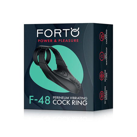 Forto F-48: Silicone Perineum Vibrating Double Cockring
