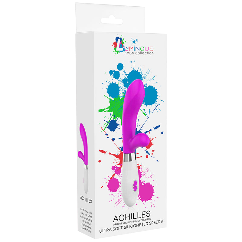 Luna Neon Achelois Ultra-Soft Silicone Dual Stimulator Fuchsia