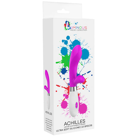 Luna Neon Achelois Ultra-Soft Silicone Dual Stimulator Fuchsia