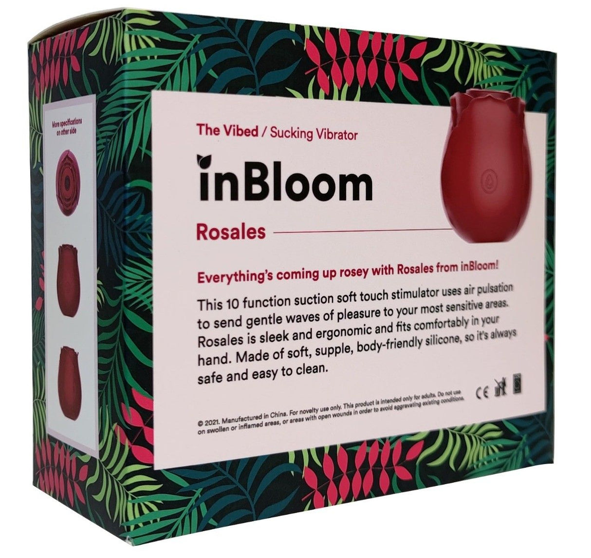 inBloom Rosales Sucking Vibrator - Red