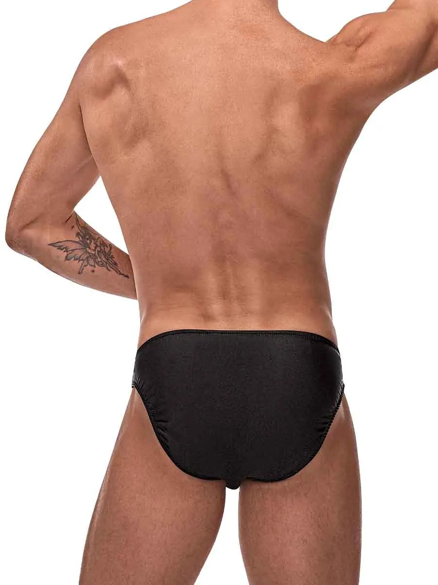 Nylon Spandex Pouchless Brief Black - One Size