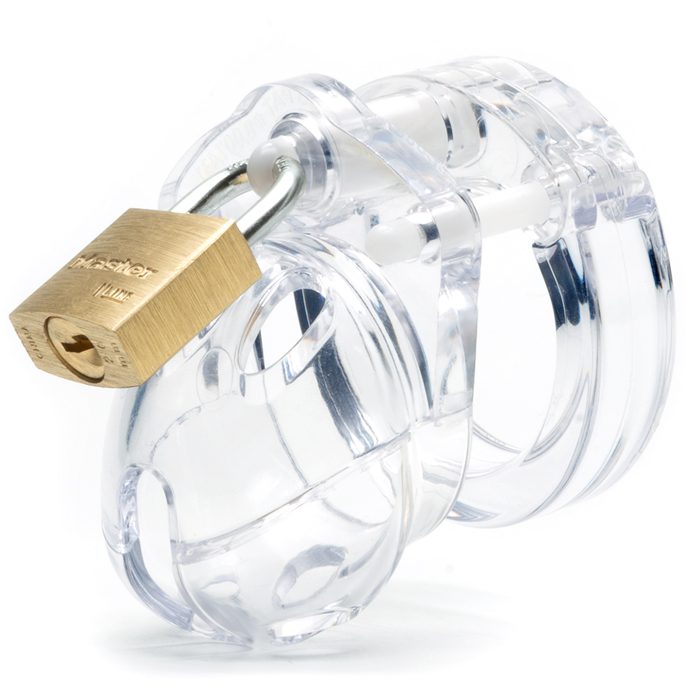 CB-X Mini Me 1¼” Chastity Cock Cage - Clear - Pink