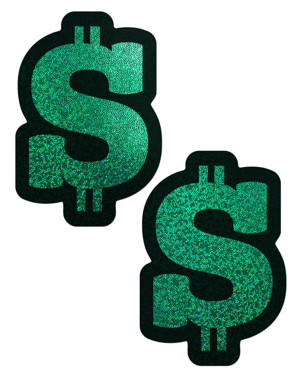Pastease Money: Green Glitter Dollar Sign Nipple Pasties
