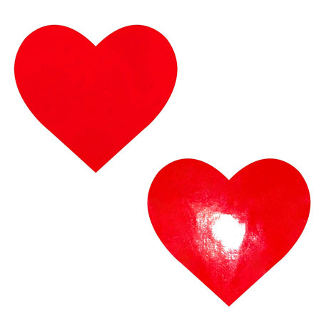 Neva Nude Heart Vinyl Red Pasties