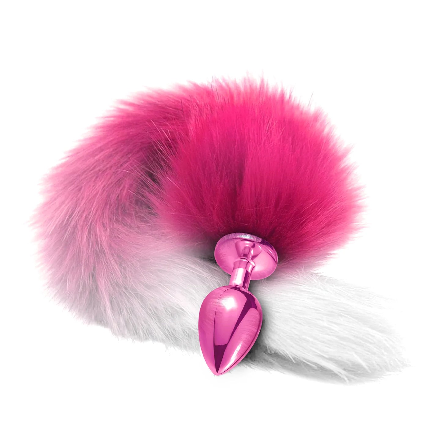 Nixie Metal Butt Plug With Ombre Tail Metallic
