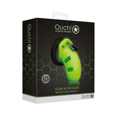 Ouch! Model 20 Glow In The Dark Chastity Cock Cage 3.5"