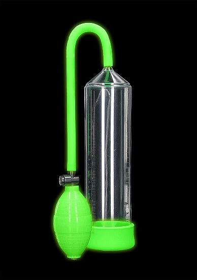 Ouch! Glow in the Dark Classic Penis Pump Neon Green