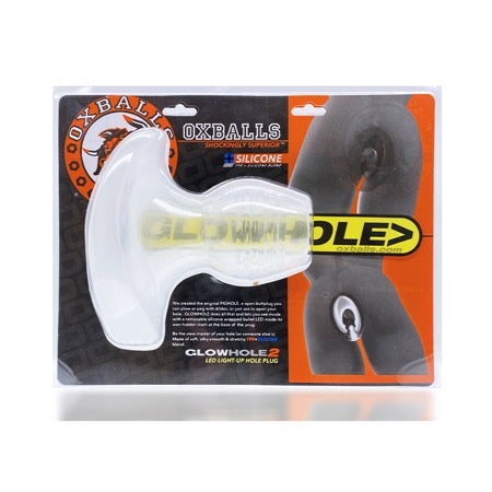 Oxballs GlowHole LED Lit FPlugs in Clear Frost
