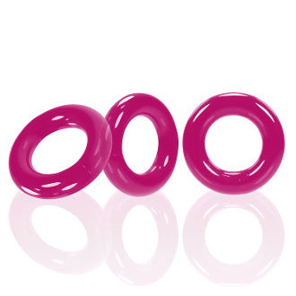 Oxballs Willy Rings 3-Pack Cockrings Hot Pink/Blue