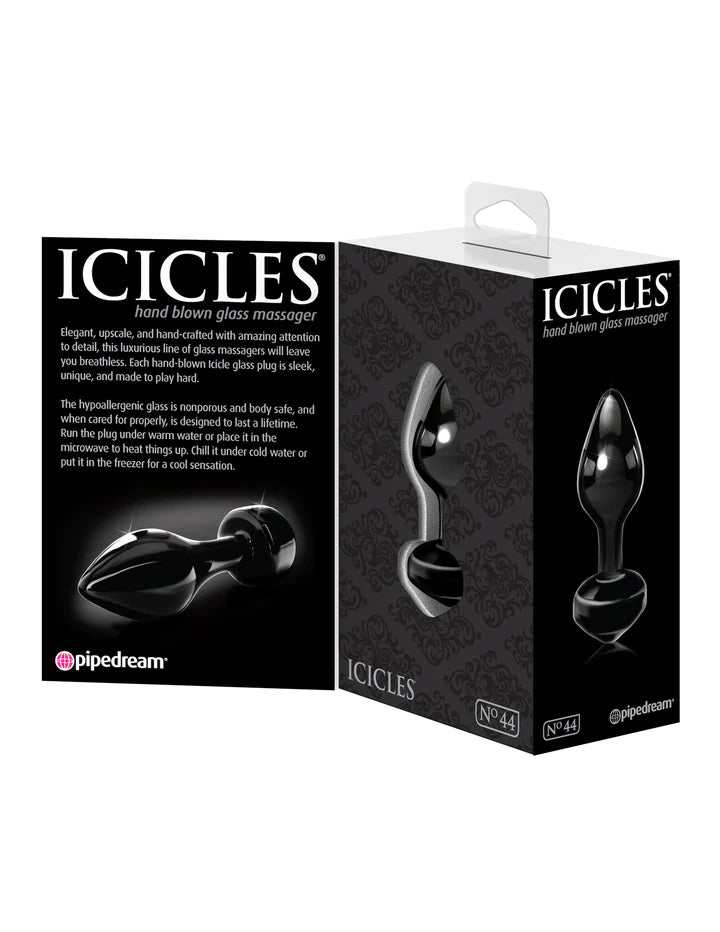 box of icicles no. 44 in black glass
