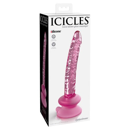 Icicles No. 86 Glass Dildo With Suction Cup 7 inch