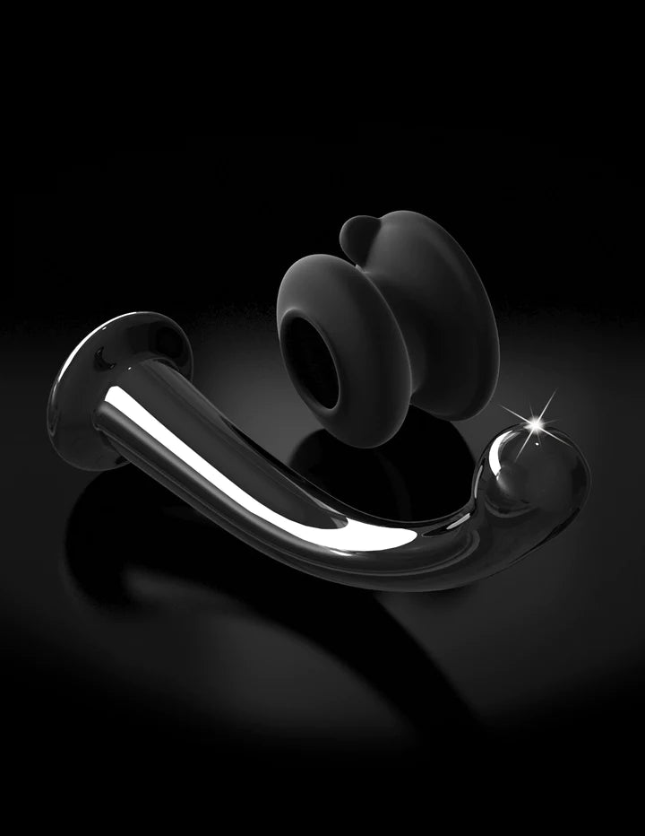 Icicles No. 87 Glass G-Spot/P-Spot Massager With Suction Cup