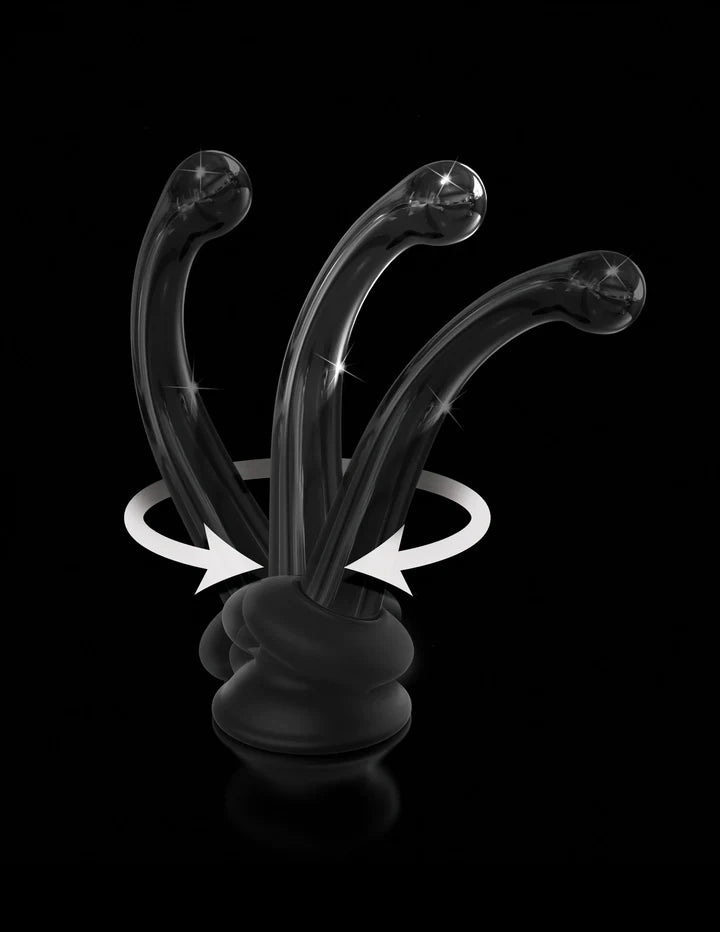 Icicles No. 87 Glass G-Spot/P-Spot Massager With Suction Cup
