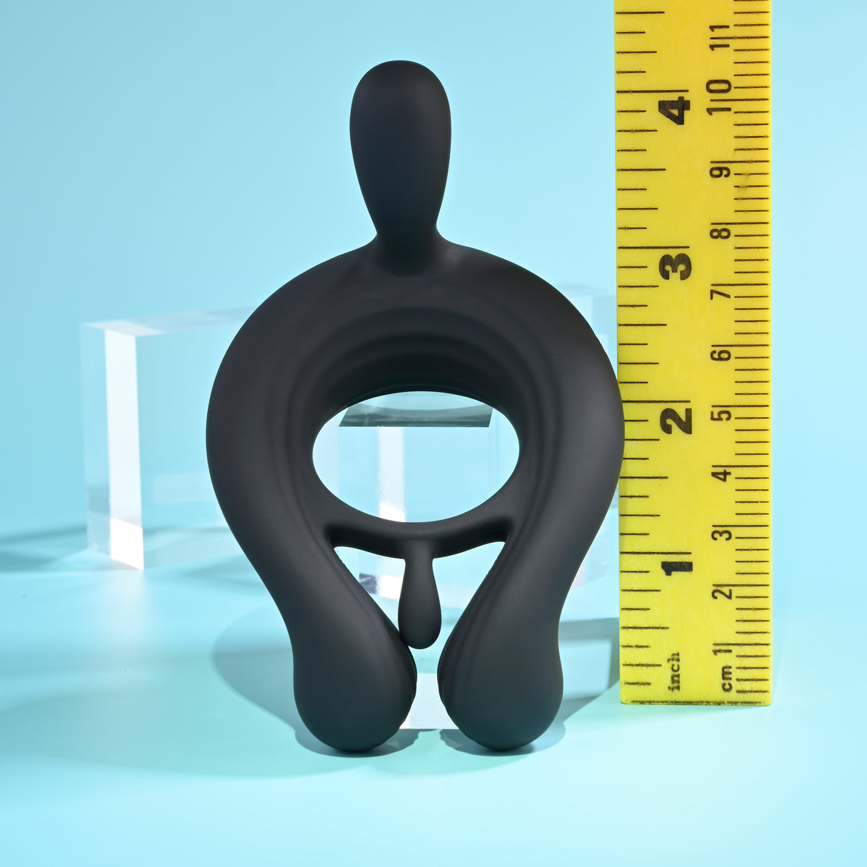 Playboy Triple Play Remote Controlled Vibrating Cockring with Stimulator